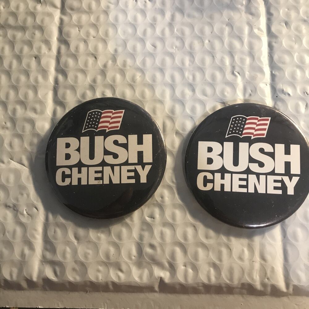 Bush Cheney Presidental Election 2 1/4" Button Pinot Of 2